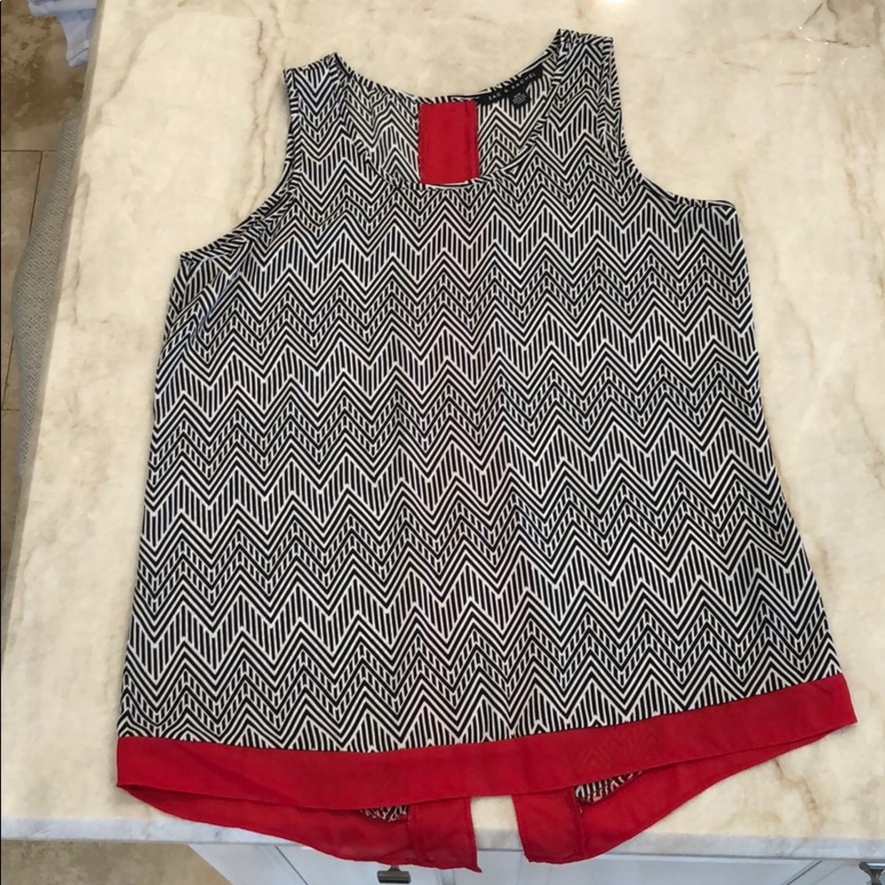 Red and Black Top